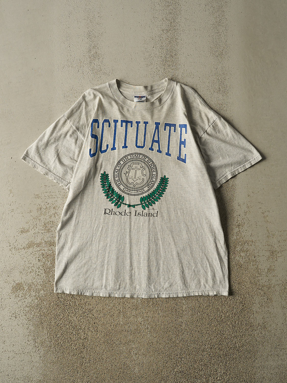 Vintage 90s Heather Grey Scituate Rhode Island Tee (L)