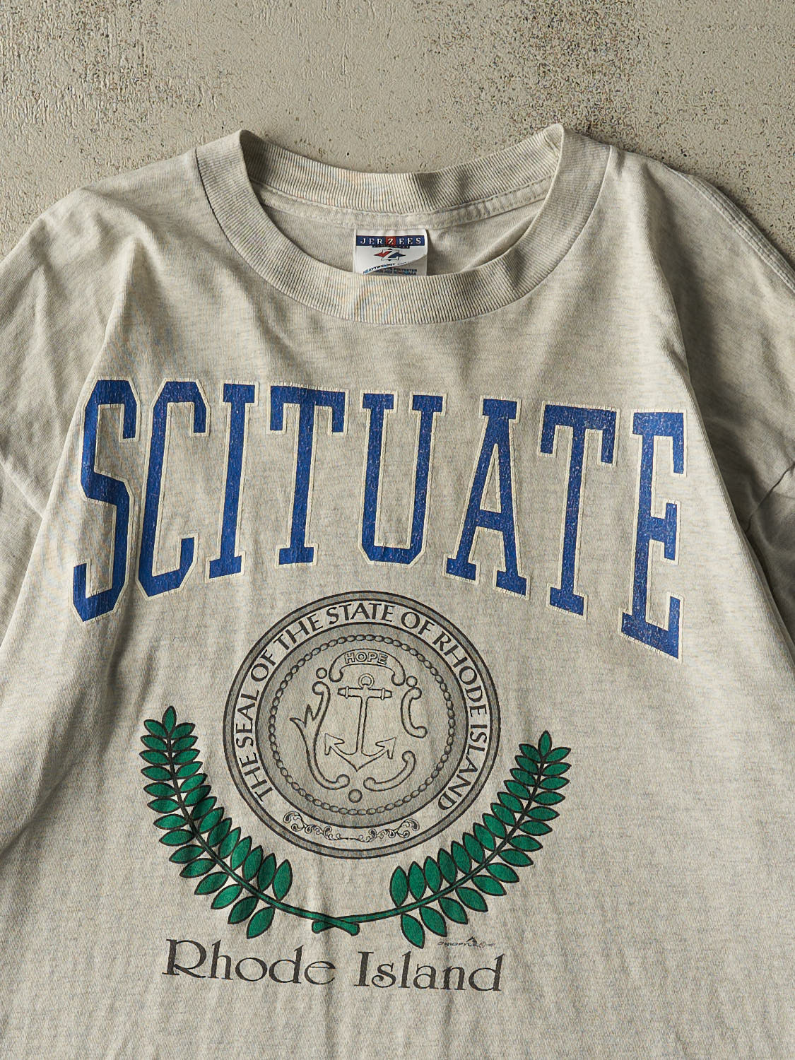 Vintage 90s Heather Grey Scituate Rhode Island Tee (L)