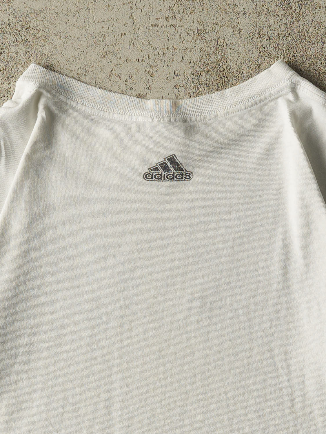 Vintage 90s White Adidas Logo Tee (S/M)