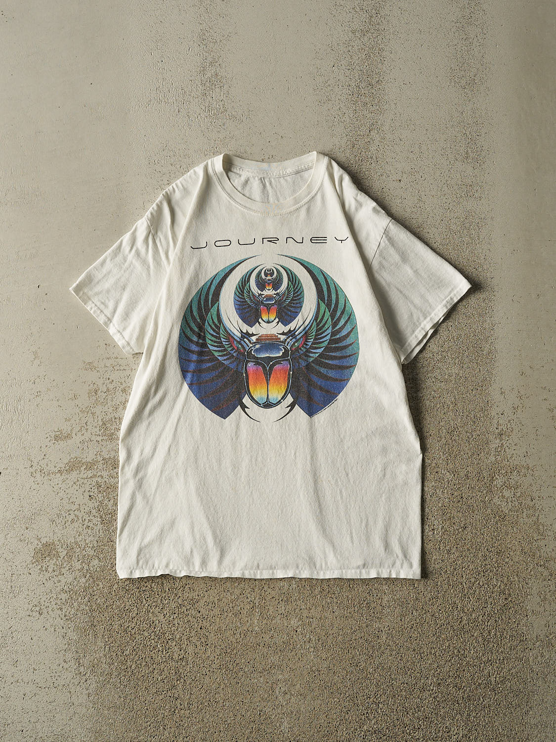 Vintage 15' White Journey Band Tee (M)