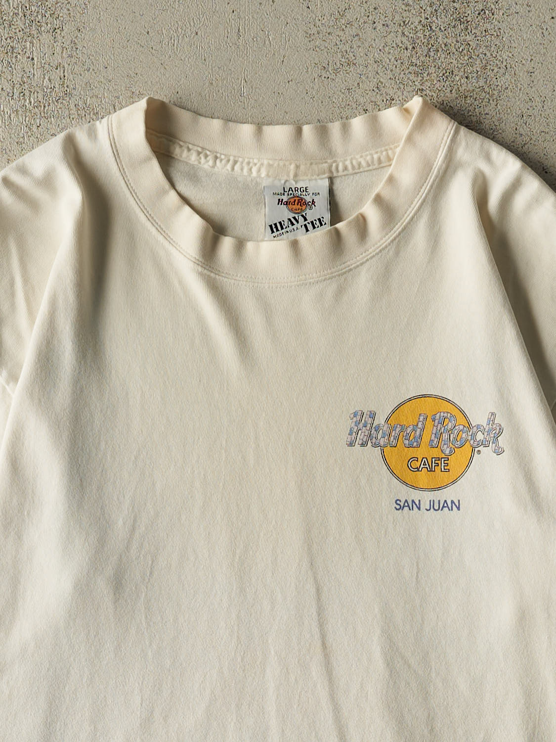 Vintage 90s White Hard Rock Cafe San Juan Tee (M/L)