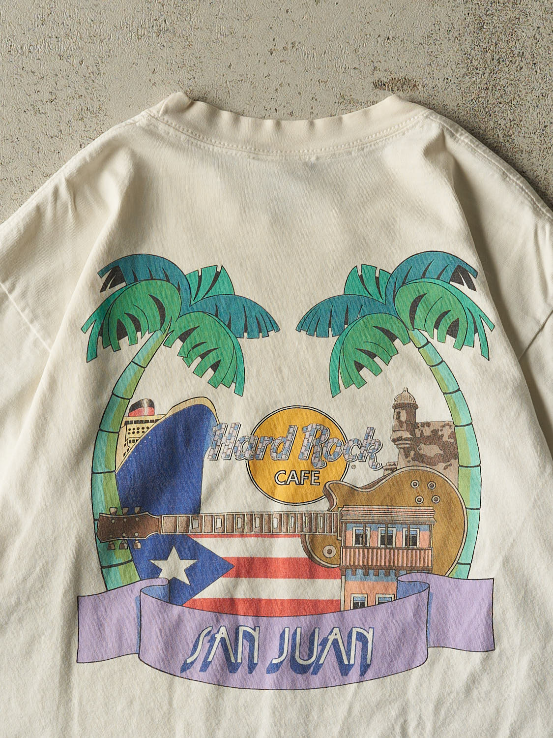 Vintage 90s White Hard Rock Cafe San Juan Tee (M/L)