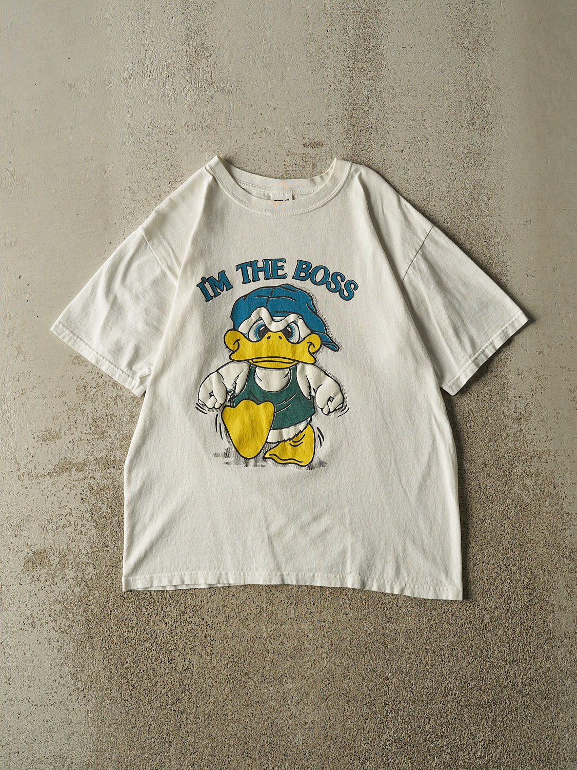 Vintage 90s White "I'm The Boss" Tee (M)