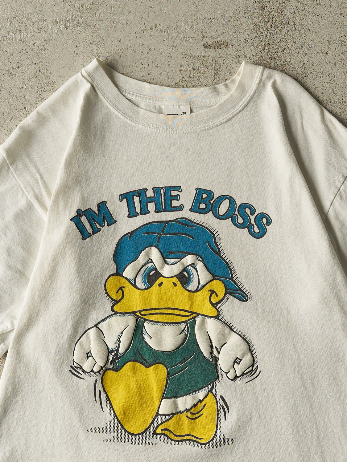 Vintage 90s White "I'm The Boss" Tee (M)