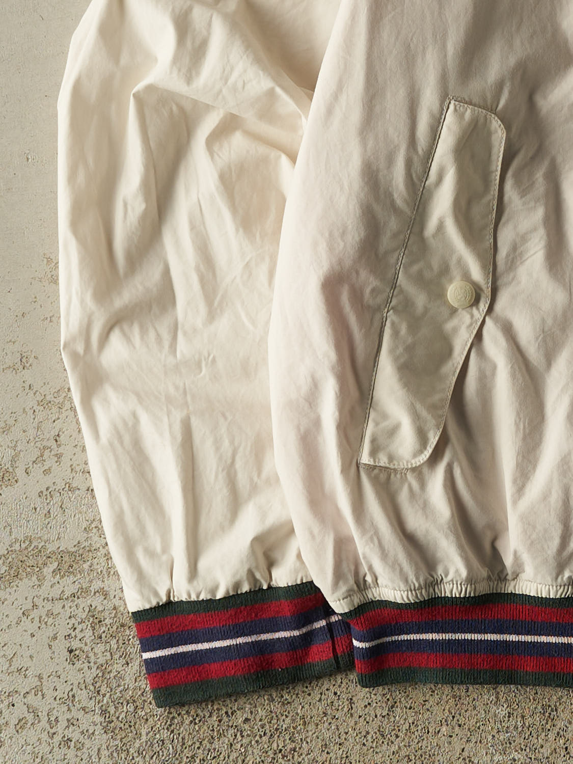 Vintage 90s Beige Tommy Hilfiger Tennis Harrington Jacket (M/L)