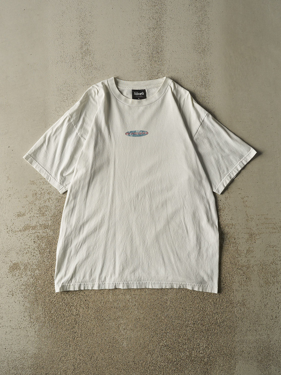 Vintage Y2K White Ashworth Logo Tee (XL)