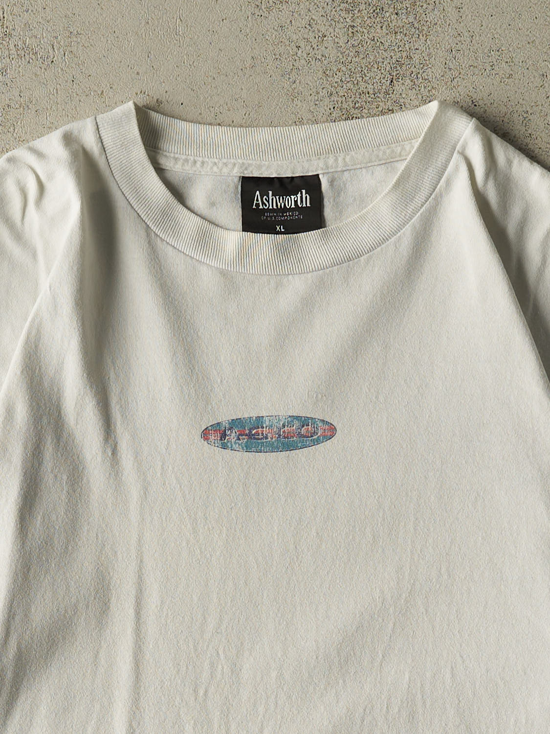 Vintage Y2K White Ashworth Logo Tee (XL)