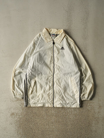 Vintage 90s Beige Adidas Windbreaker Jacket (M/L)