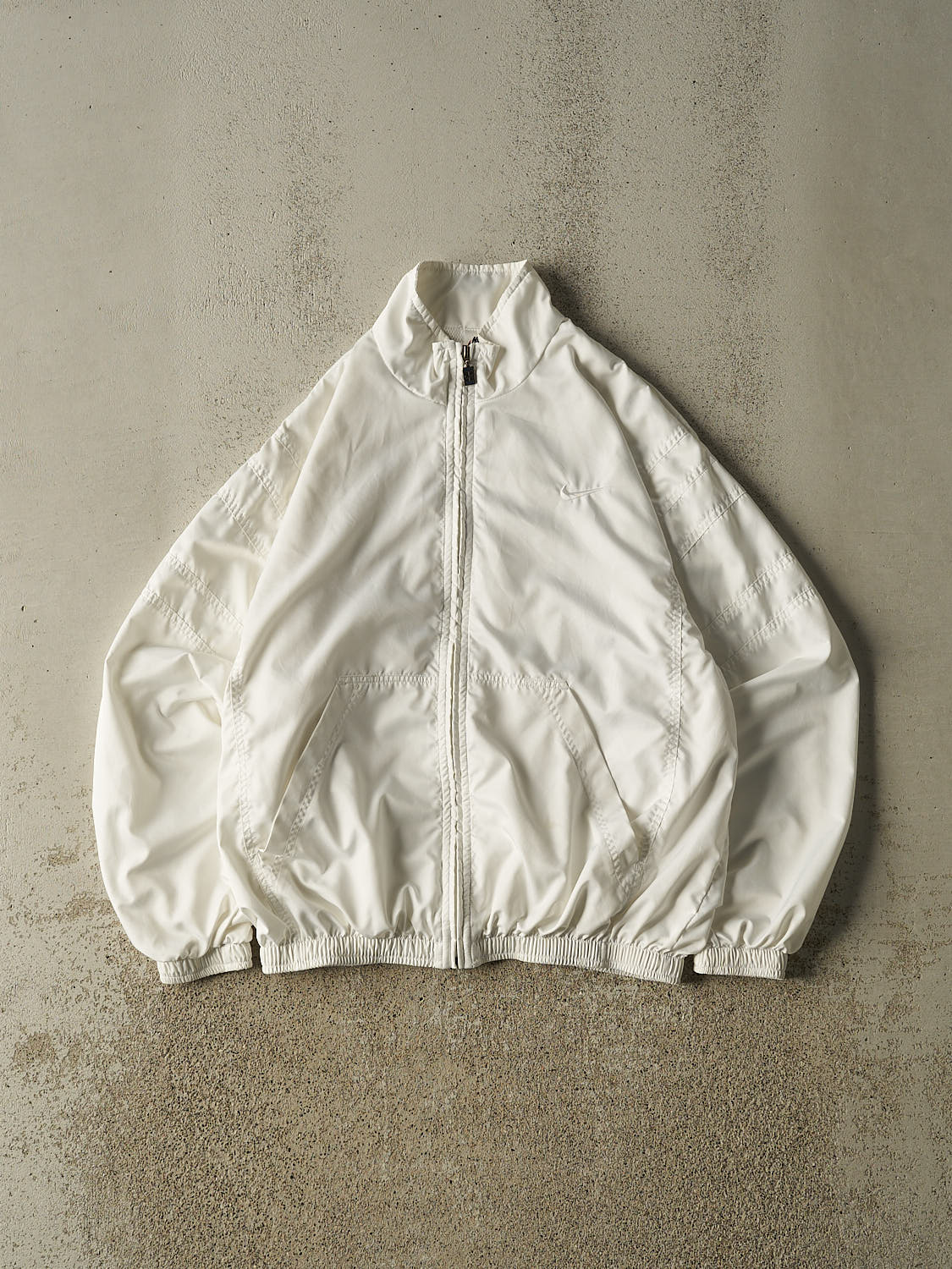 Vintage 90s White Nike Embroidered Windbreaker Jacket (S)