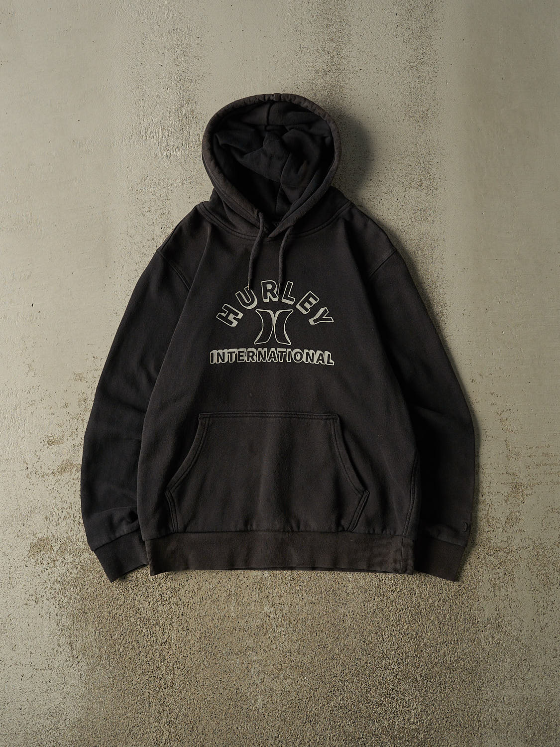 Vintage Y2K Black Hurley Logo Hoodie (M)