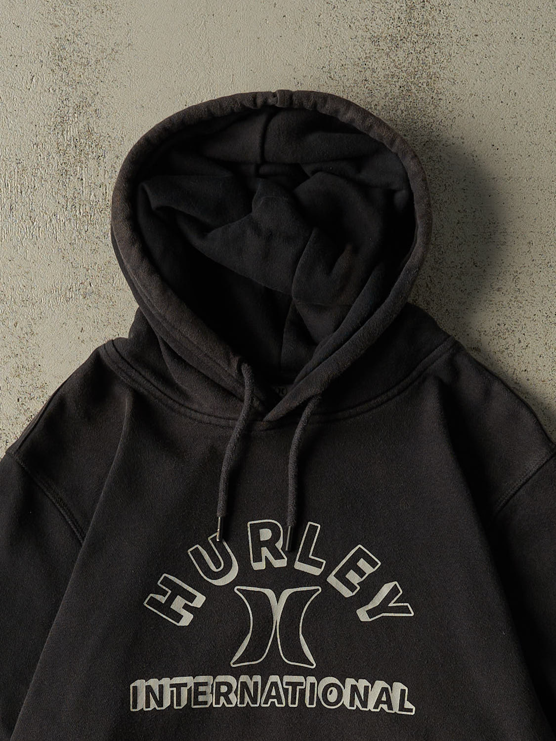 Vintage Y2K Black Hurley Logo Hoodie (M)