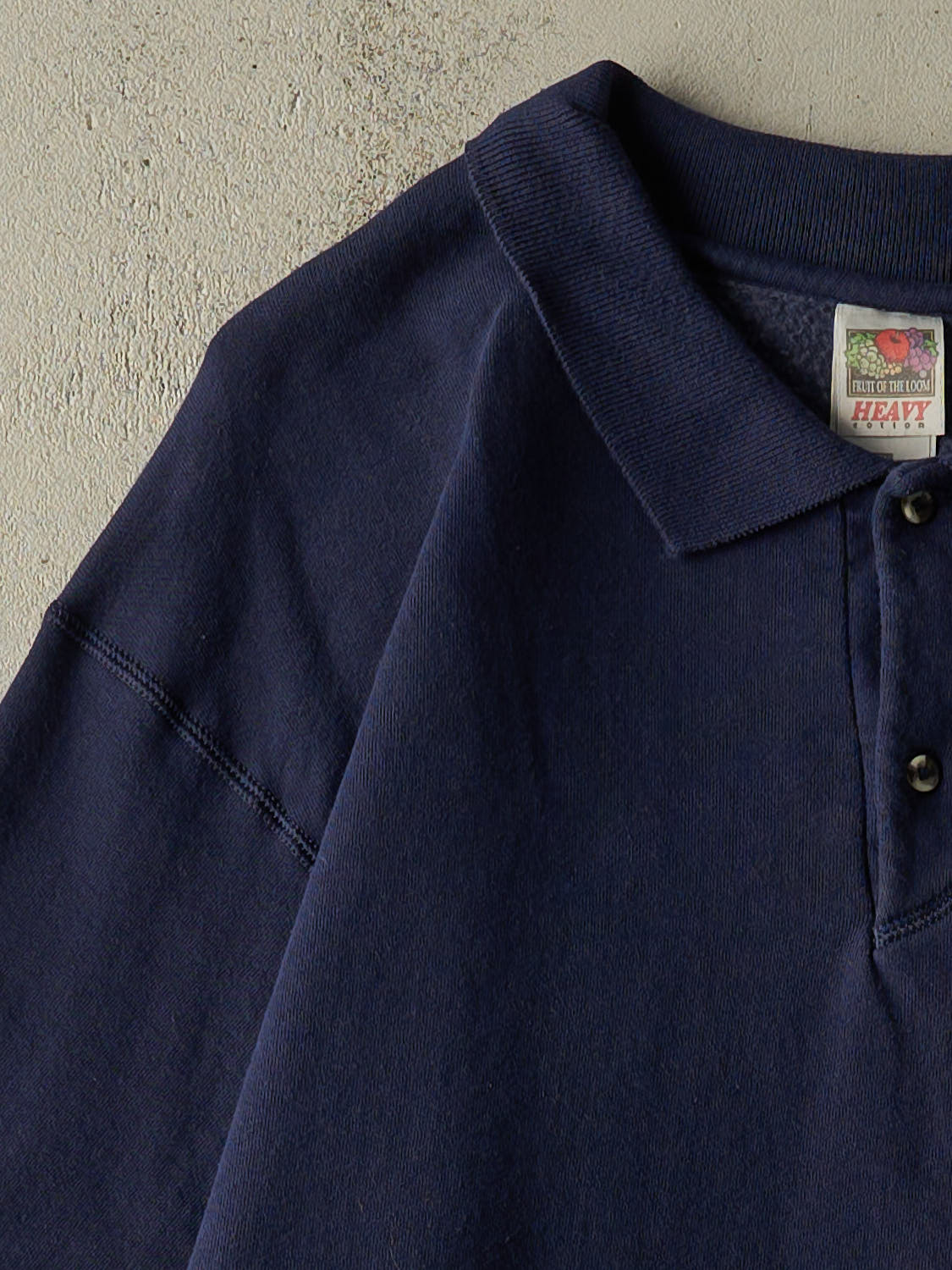 Vintage 90s Navy Blue Chicago Bears Quarter Button Sweater (XL/XXL)