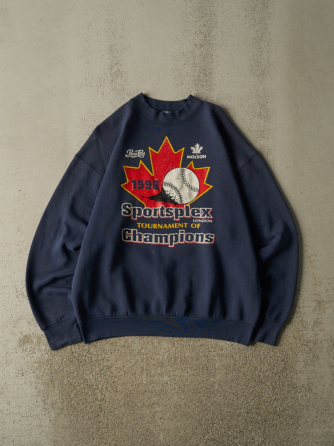 Vintage 96' Navy Blue Sportsplex London Tournament of Champions Crewneck (L/XL)