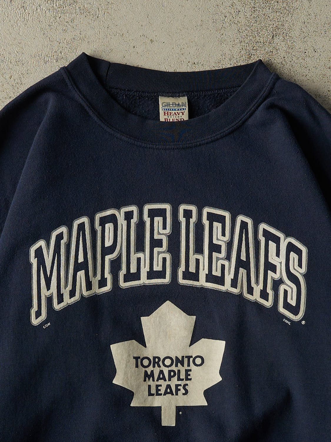 Vintage 90s Navy Blue Toronto Maple Leafs Crewneck (XL/XXL)