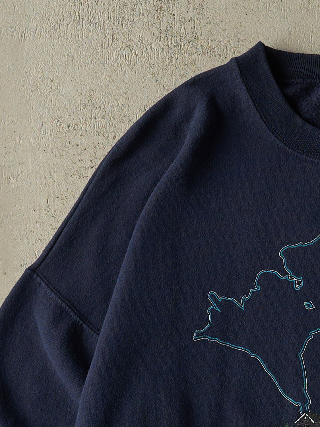 Vintage 90s Navy Blue Great Moose Lake Maine Crewneck (XL)