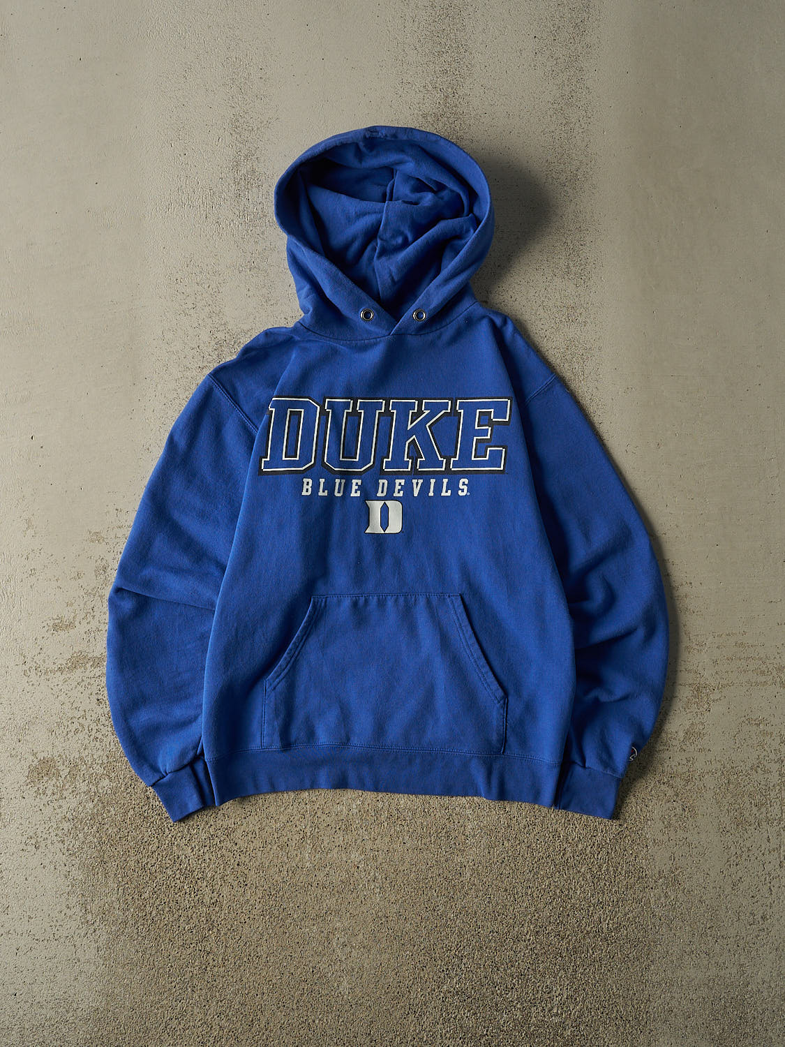 Vintage 90s Blue Duke University Blue Devils Hoodie (S/M)