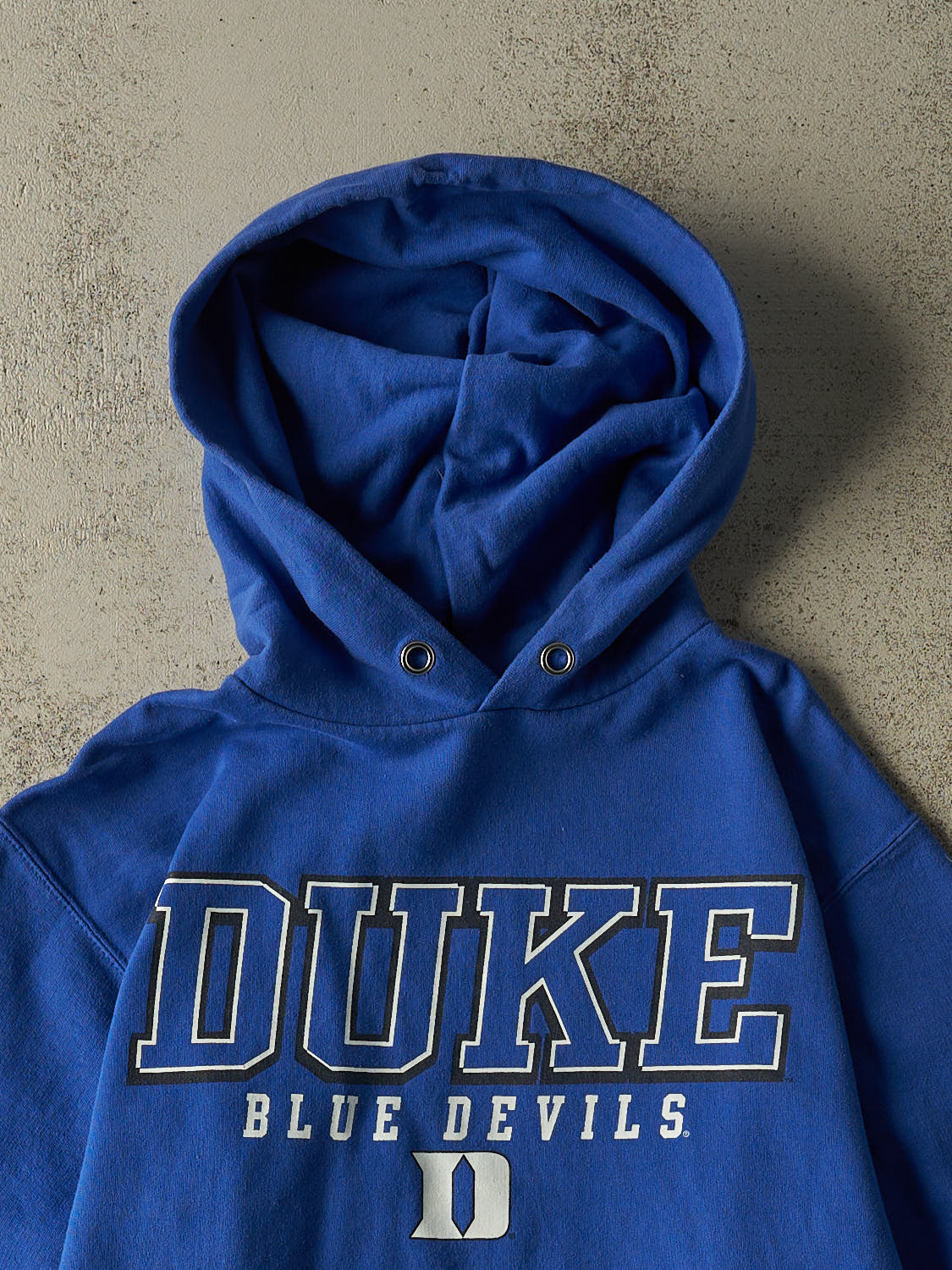 Vintage 90s Blue Duke University Blue Devils Hoodie (S/M)