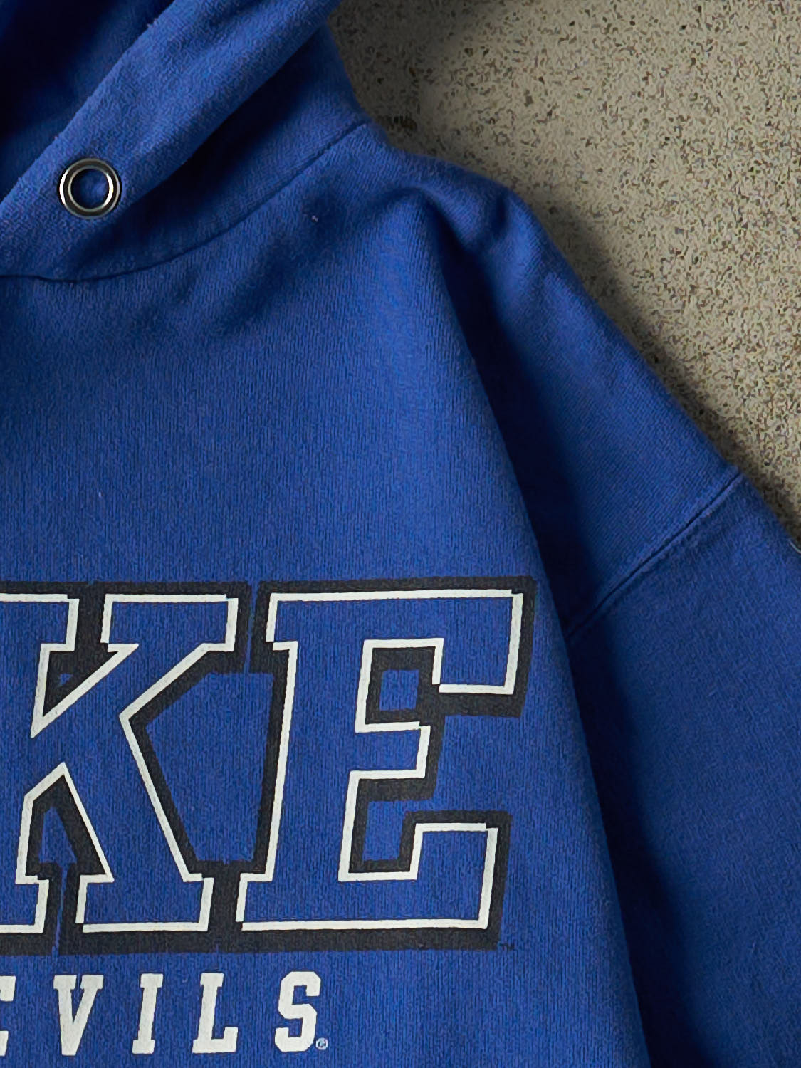 Vintage 90s Blue Duke University Blue Devils Hoodie (S/M)