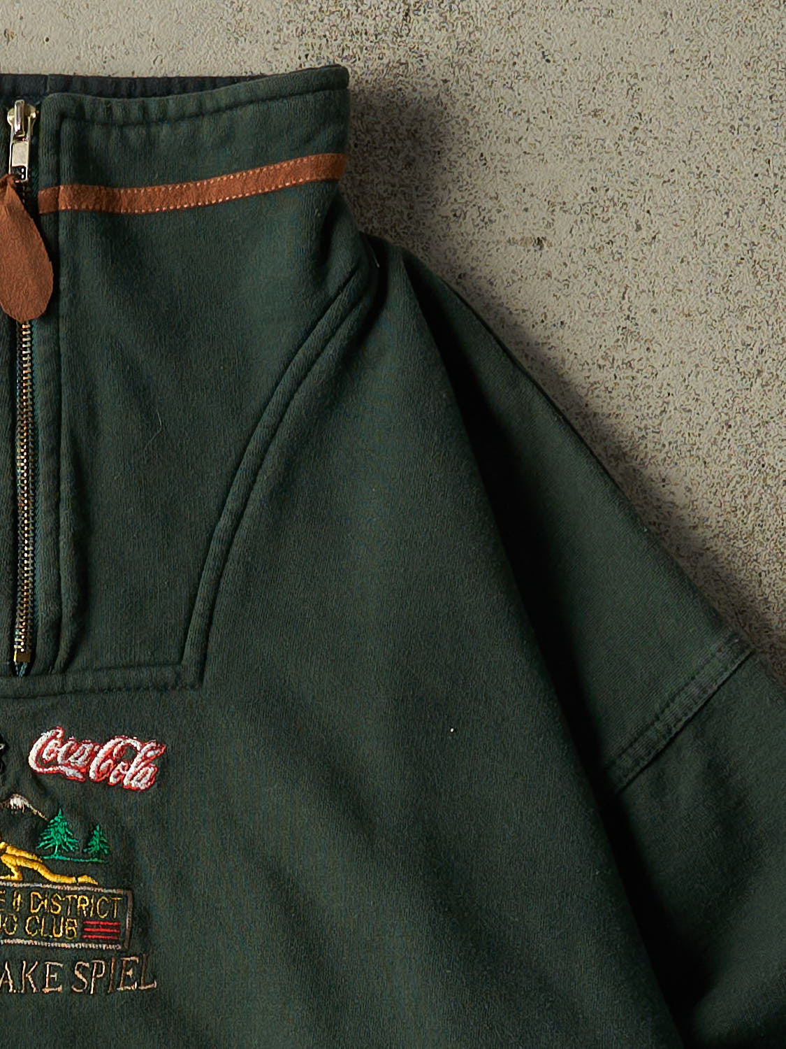 Vintage 90s Green Coors Light Curling Club Quarter Zip (L/XL)