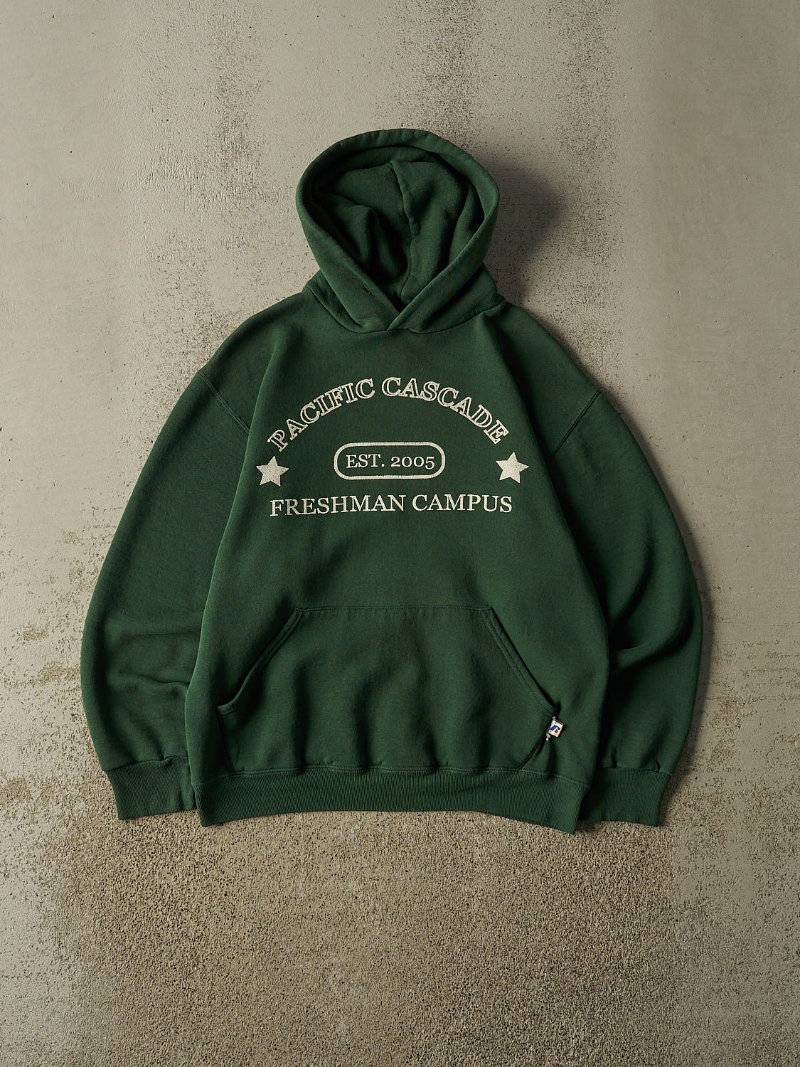 Vintage Y2K Green Russell Athletic Pacific Cascade Hoodie (S/M)