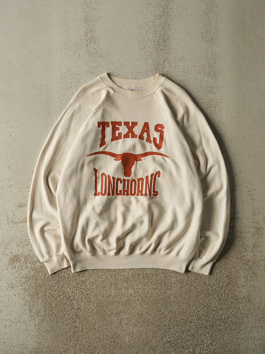 Vintage 84' Beige University of Texas Longhorns Crewneck (M/L)