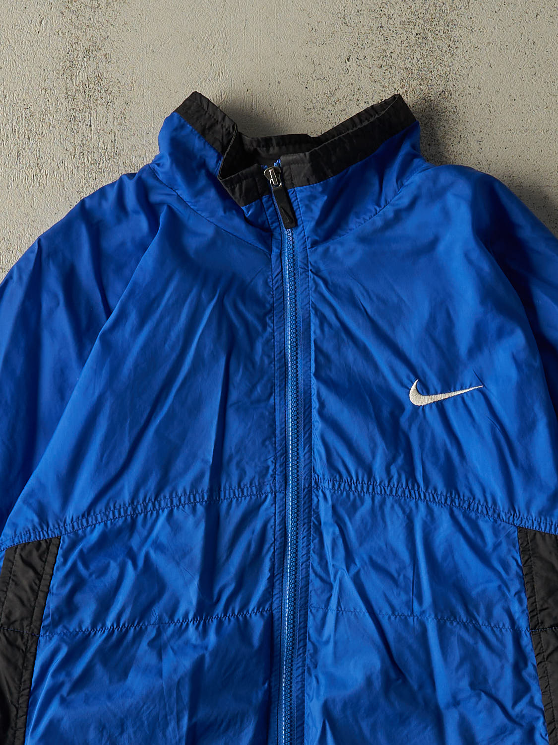 Vintage 90s Blue Nike Zip Up Windbreaker Jacket (L/XL)