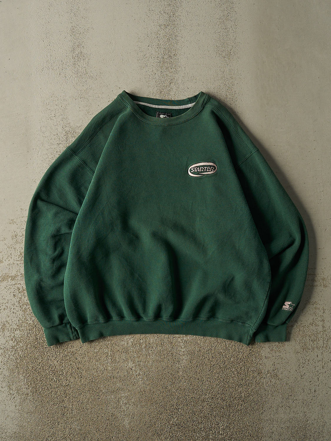 Vintage 90s Sun Faded Green Starter Embroidered Crewneck (XL/XXL)