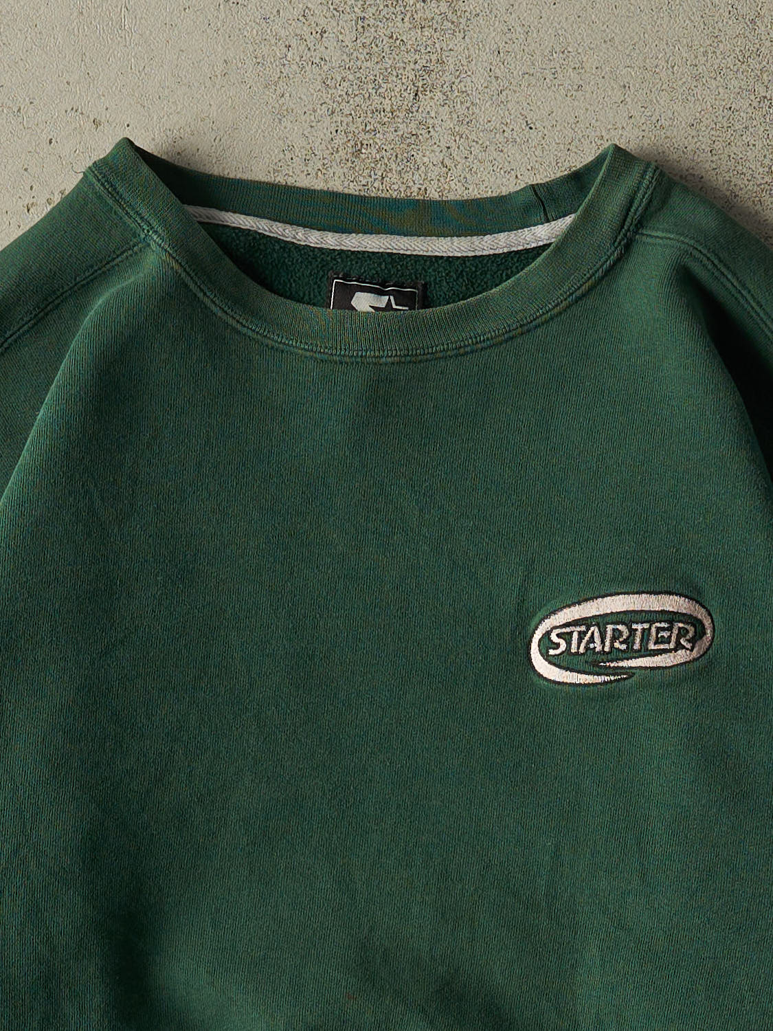 Vintage 90s Sun Faded Green Starter Embroidered Crewneck (XL/XXL)