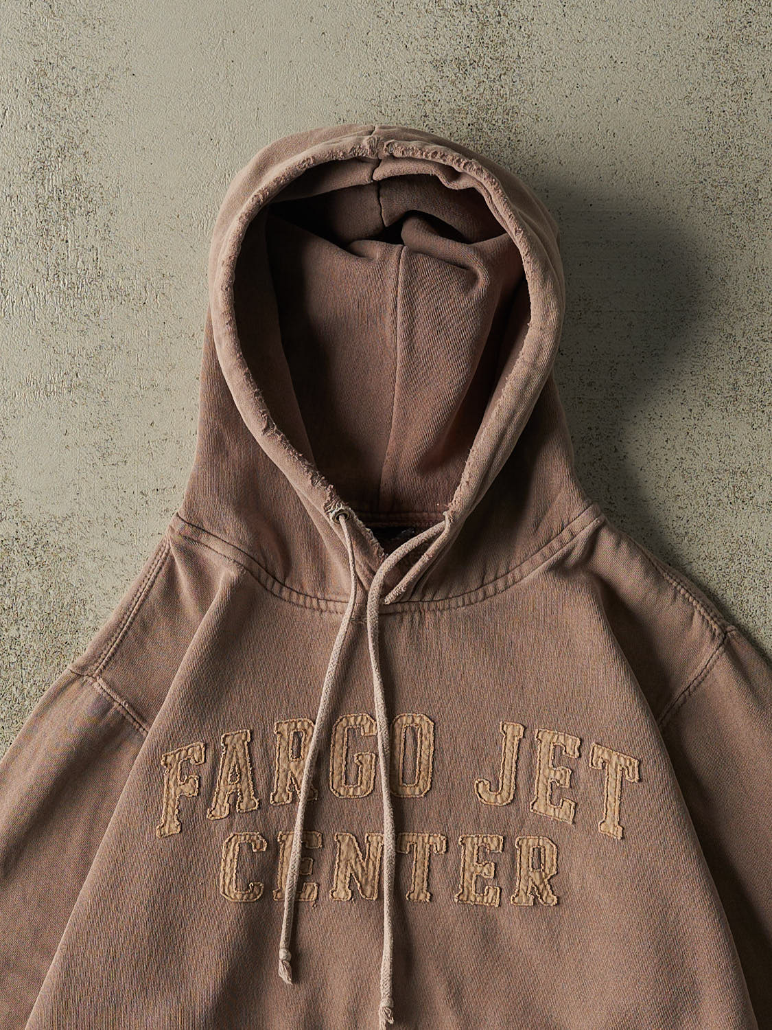 Vintage 90s Washed Brown Fargo Jet Center Hoodie (M/L)