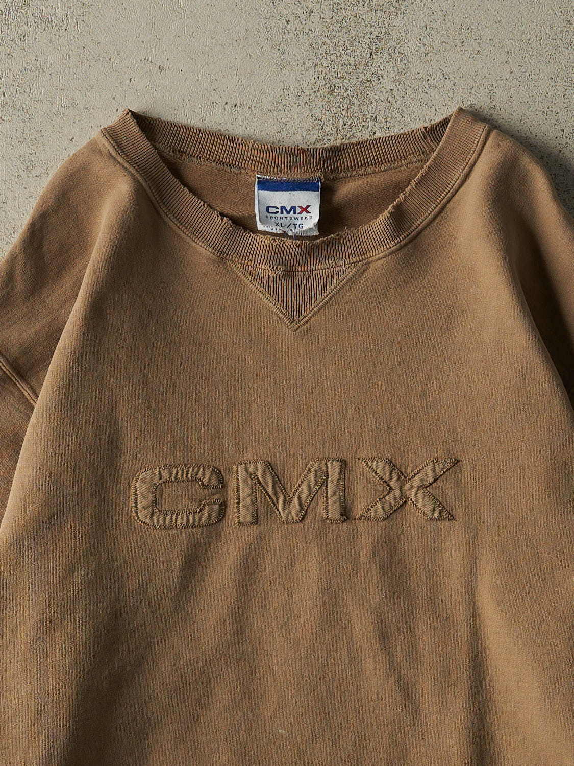 Vintage 90s Beige Club Monoco CMX Crewneck (XL/XXL)