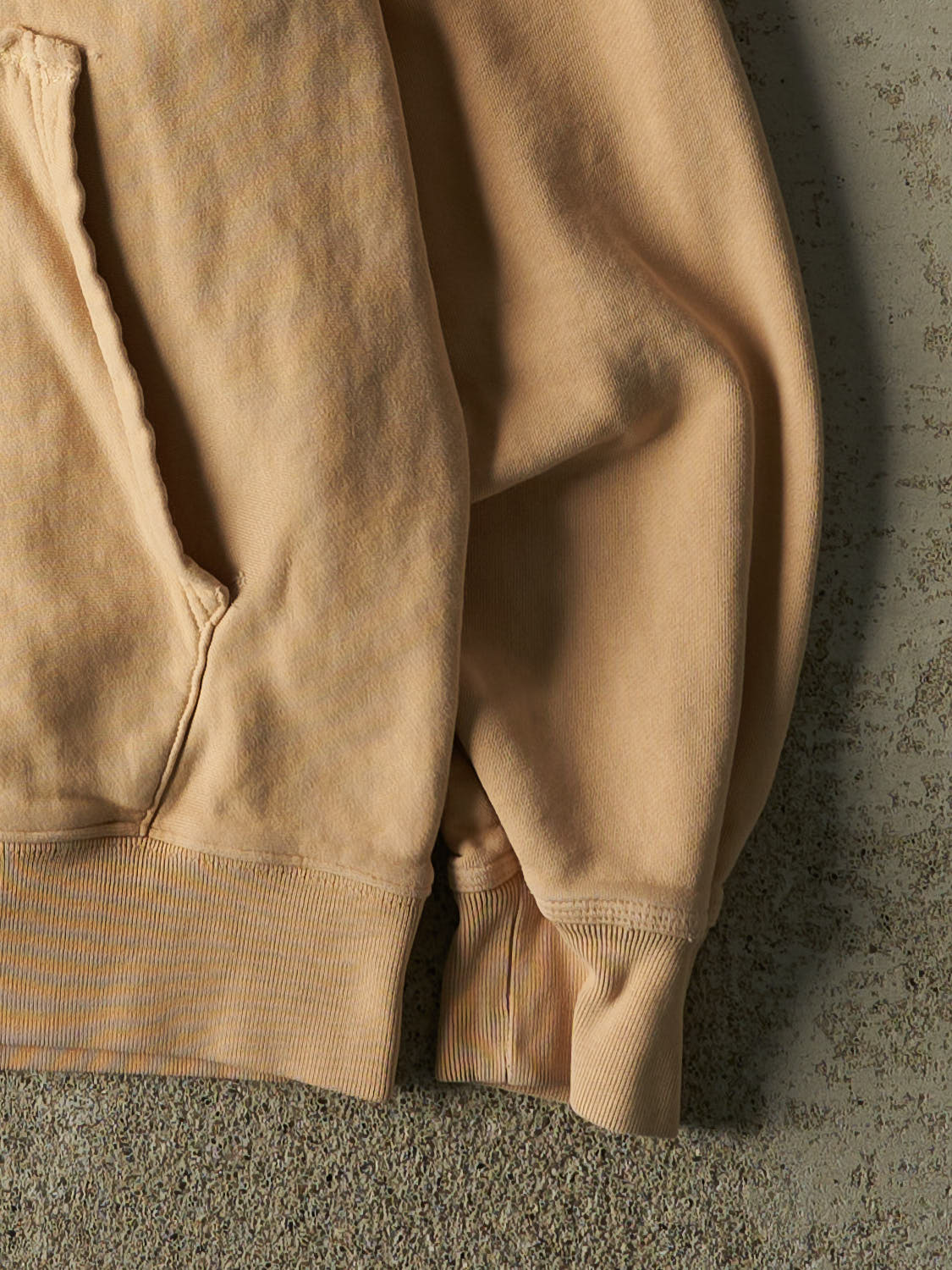 Vintage Y2K Beige Stüssy Embroidered Hoodie (L/XL)