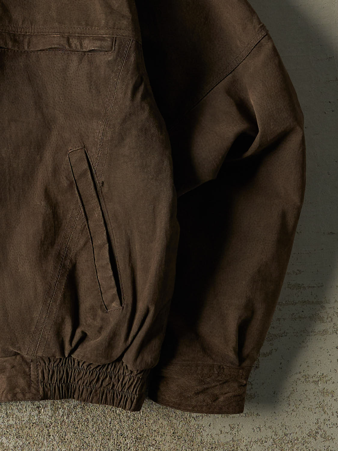 Vintage 90s Brown Suede Bomber Jacket (M/L)