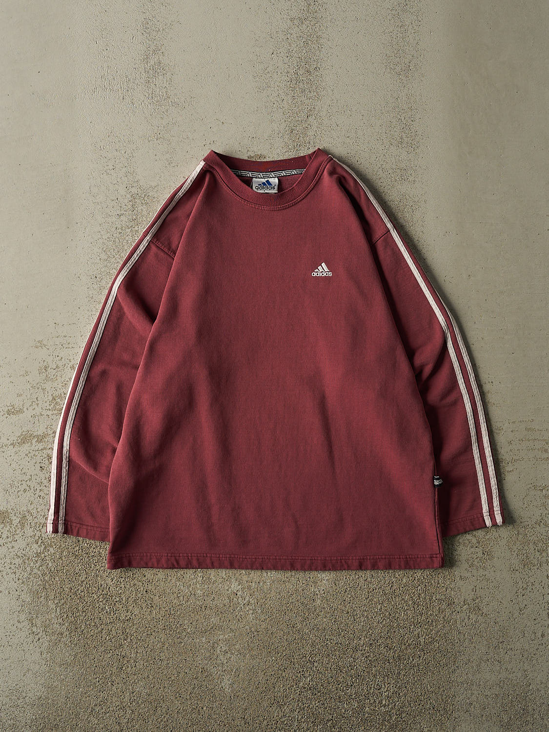 Vintage 90s Burgundy Adidas Lightweight Crewneck (L/XL)