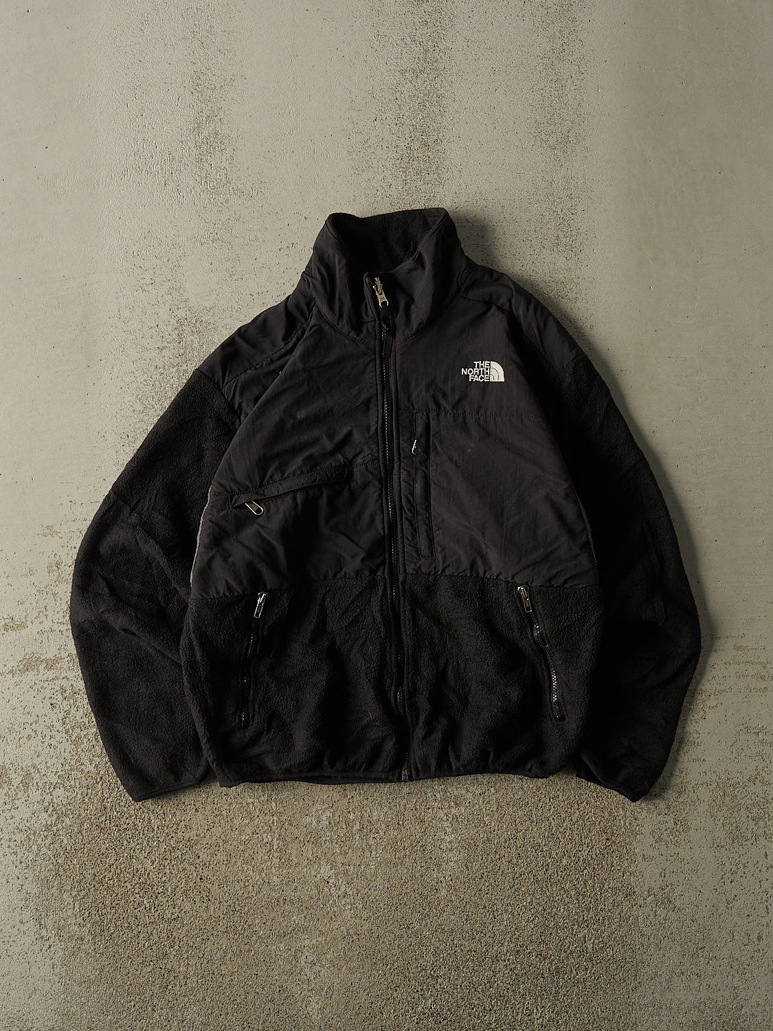 Vintage 90s Black The North Face Denali Fleece (M)