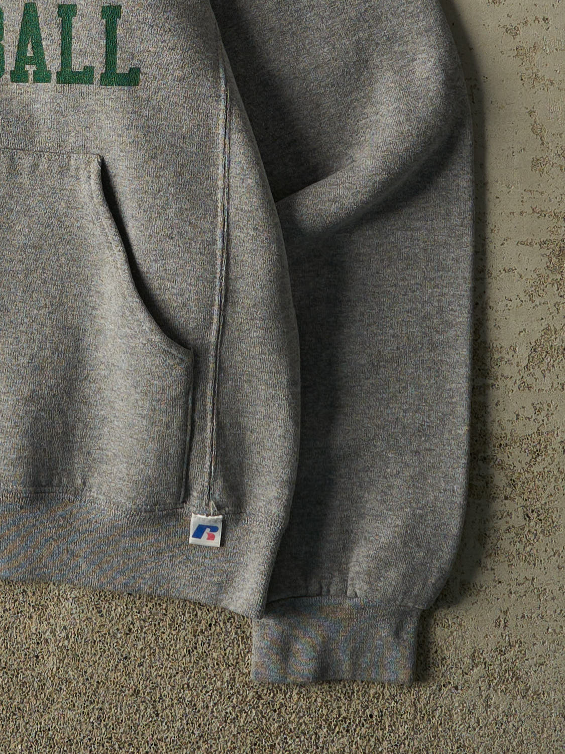 Vintage Y2K Grey Russell Athletic Kennedy Volleyball Hoodie (XS/S)