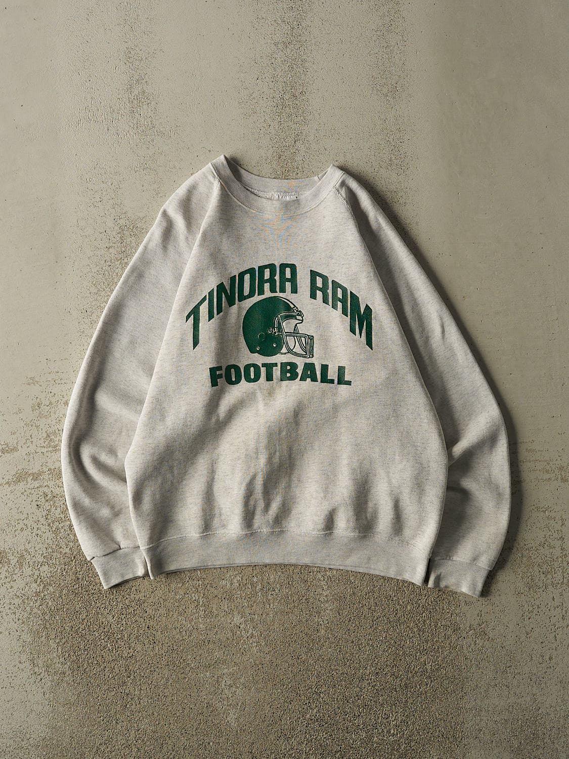 Vintage 80s Heather Grey Tinora Ram Football Crewneck (M/L)