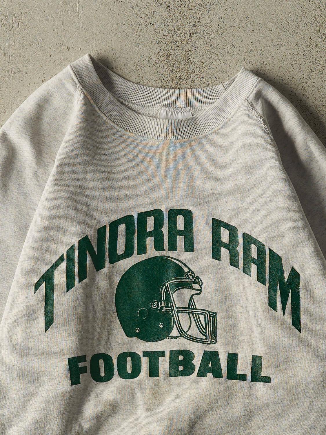 Vintage 80s Heather Grey Tinora Ram Football Crewneck (M/L)
