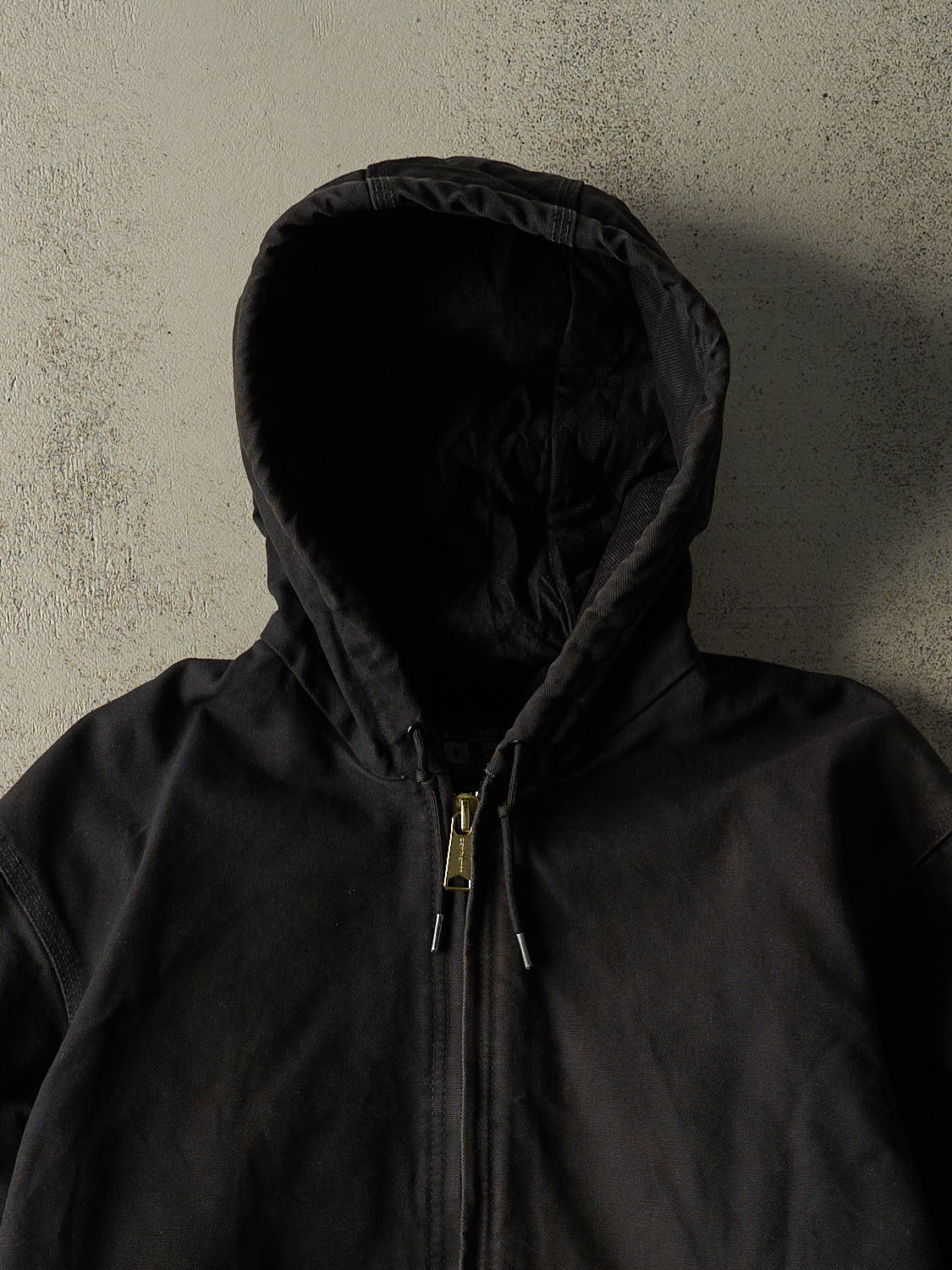 Vintage Y2K Black Carhartt Hooded Active Jacket (M/L)