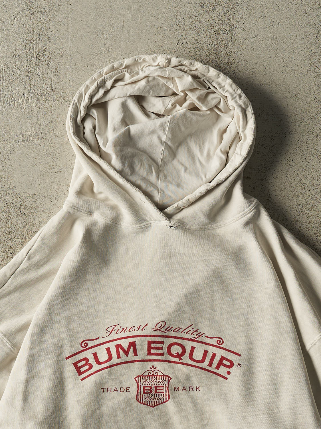Vintage 90s Beige Bum Equipment Hoodie (M)