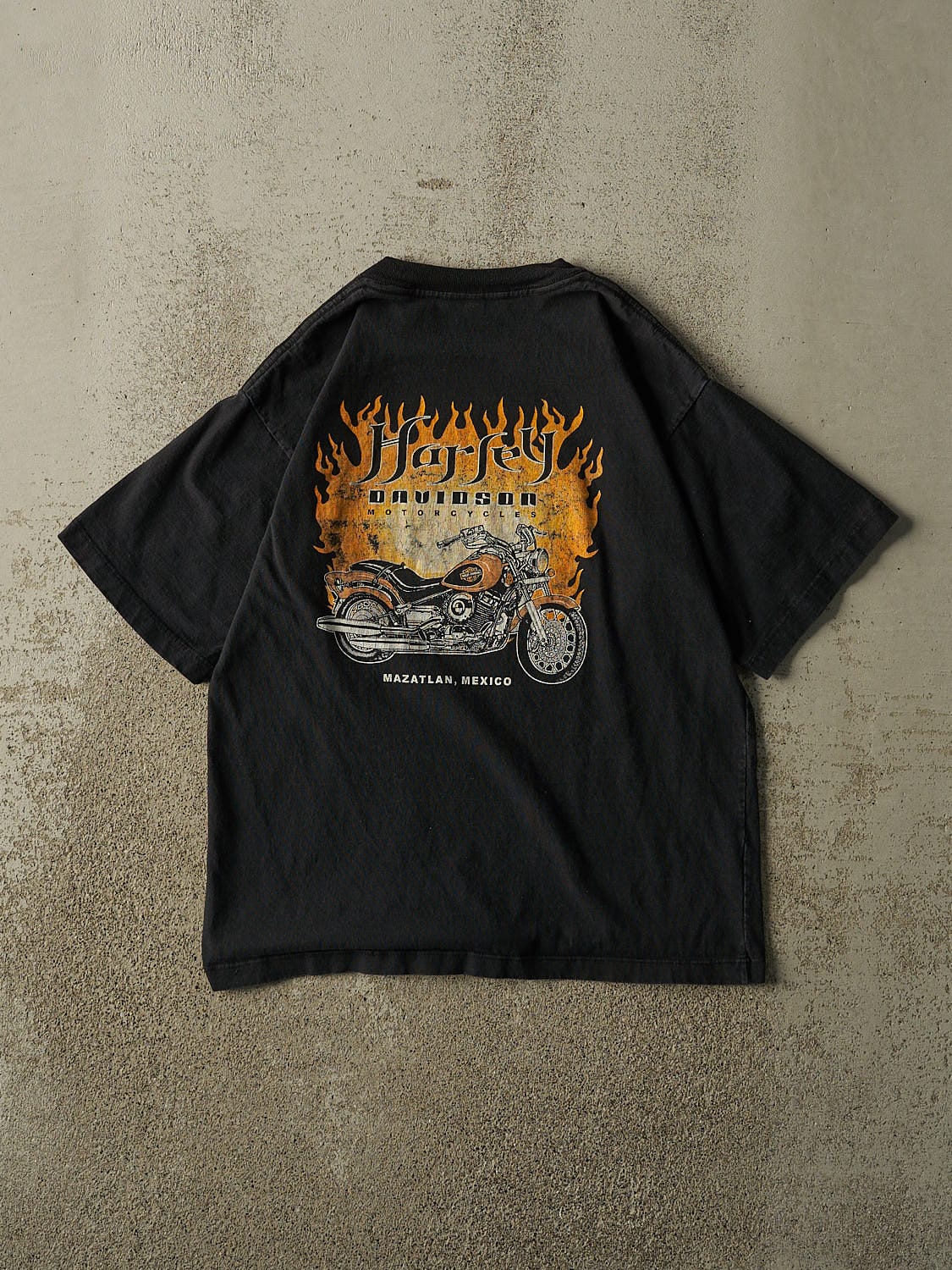 Vintage 90s Black Harley Davidson Mazatlan Mexico Tee (S/M)