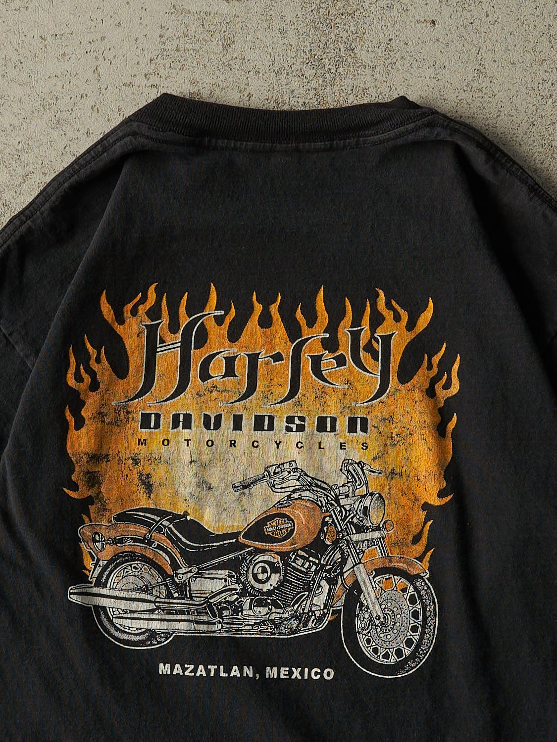 Vintage 90s Black Harley Davidson Mazatlan Mexico Tee (S/M)