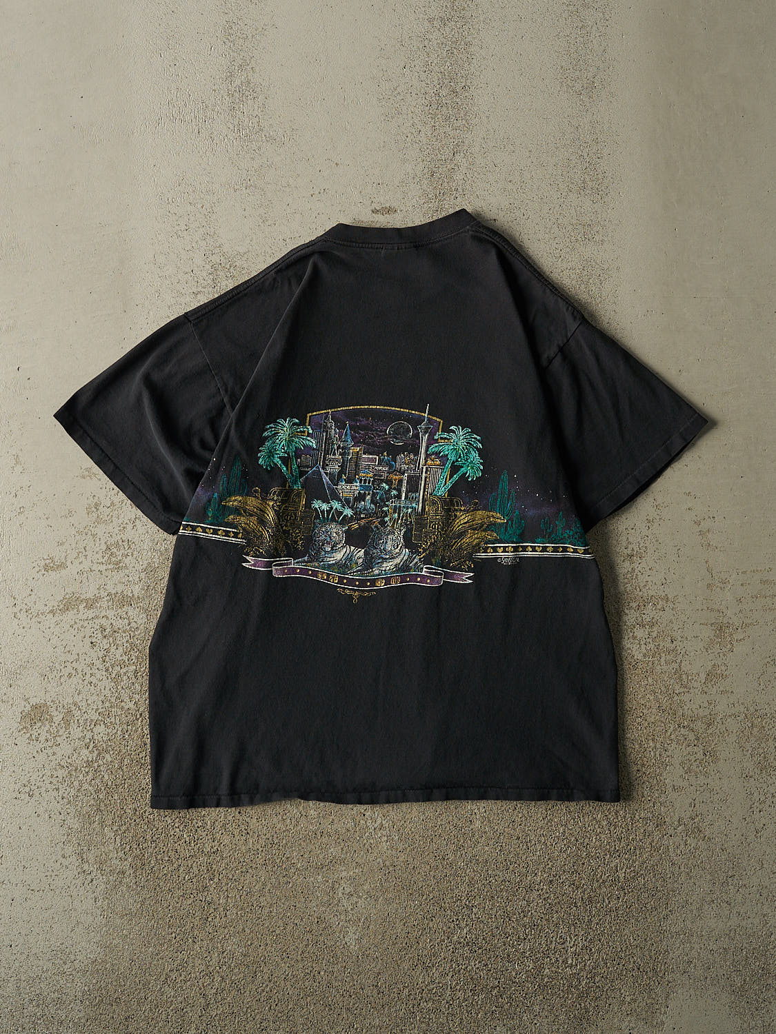 Vintage 90s Black Las Vegas Single Stitch Tee (L/XL)