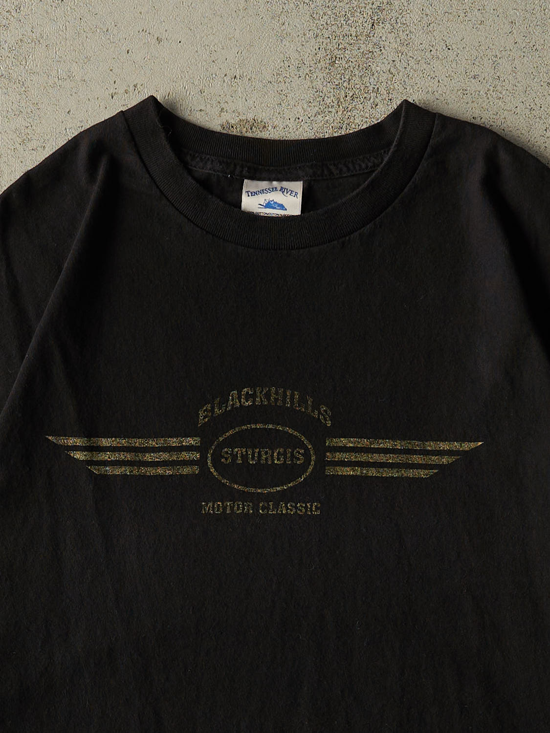 Vintage 01' Black Sturgis Motorcycle Rally Tee (XL/XXL)