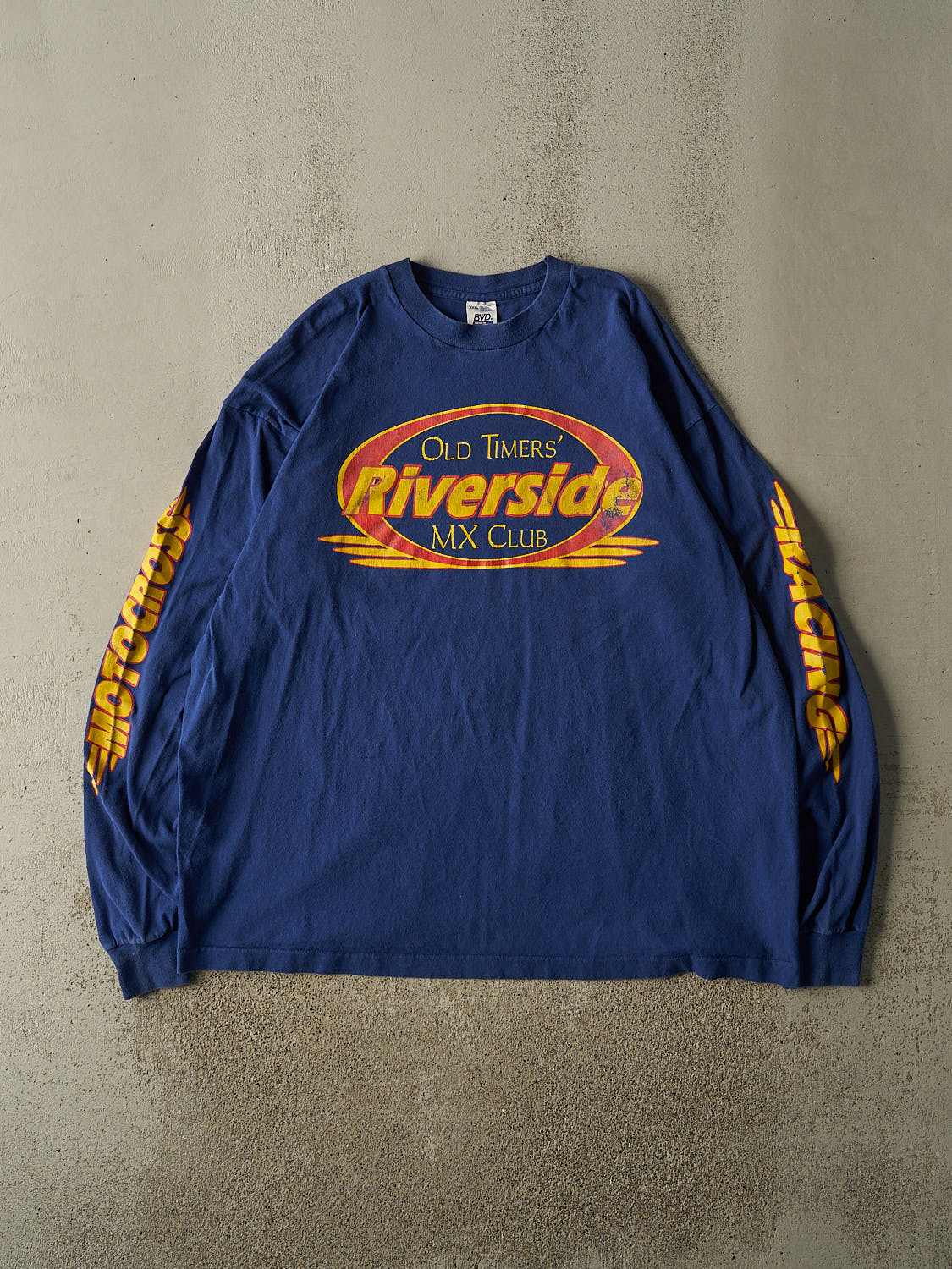 Vintage 90s Blue Riverside Motocross Long Sleeve (XXL)