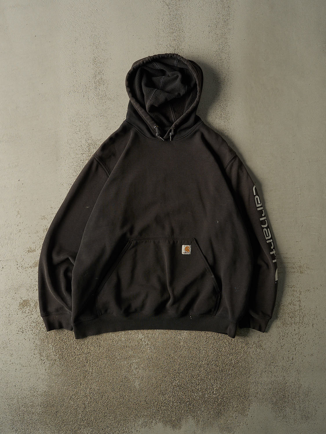 Vintage Y2K Faded Black Carhartt Hoodie (XL/XXL)
