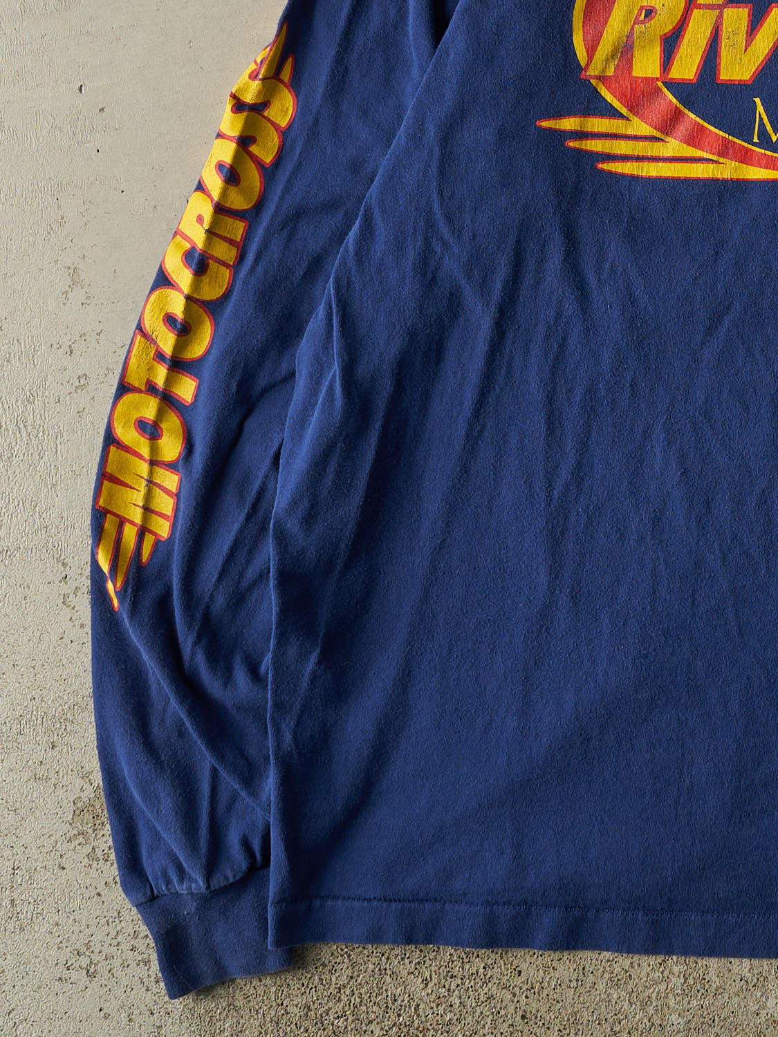 Vintage 90s Blue Riverside Motocross Long Sleeve (XXL)