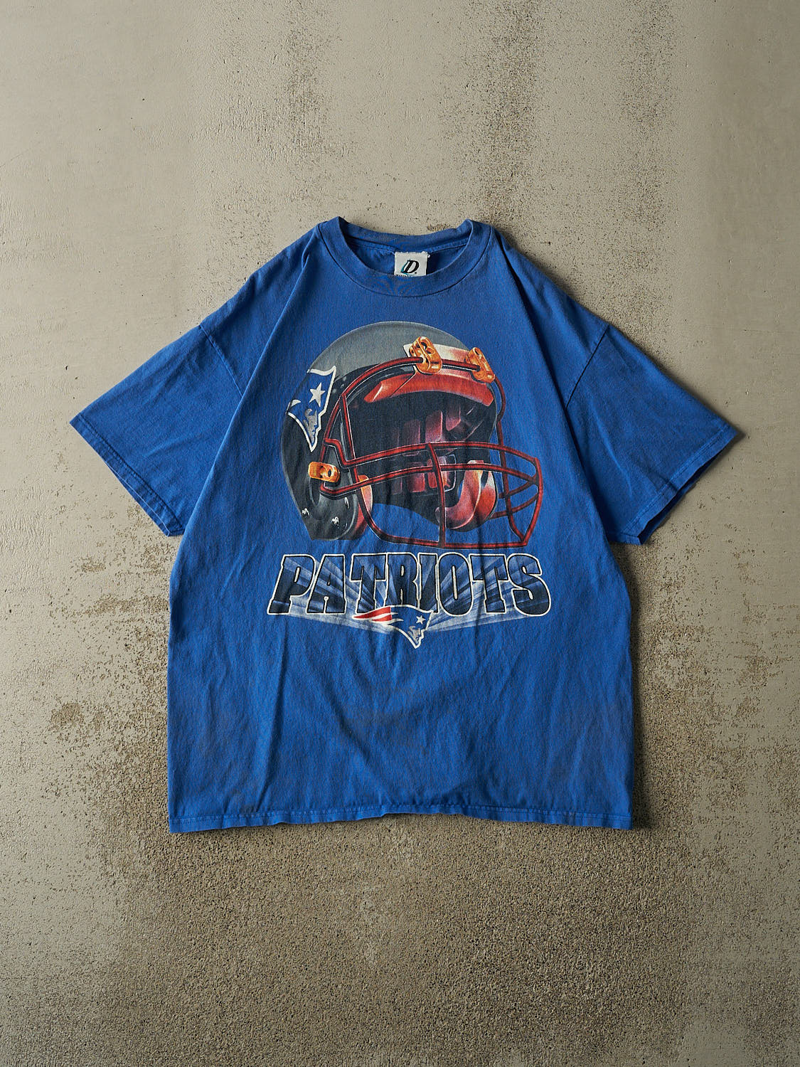 Vintage 90s Blue New England Patriots Tee (L/XL)
