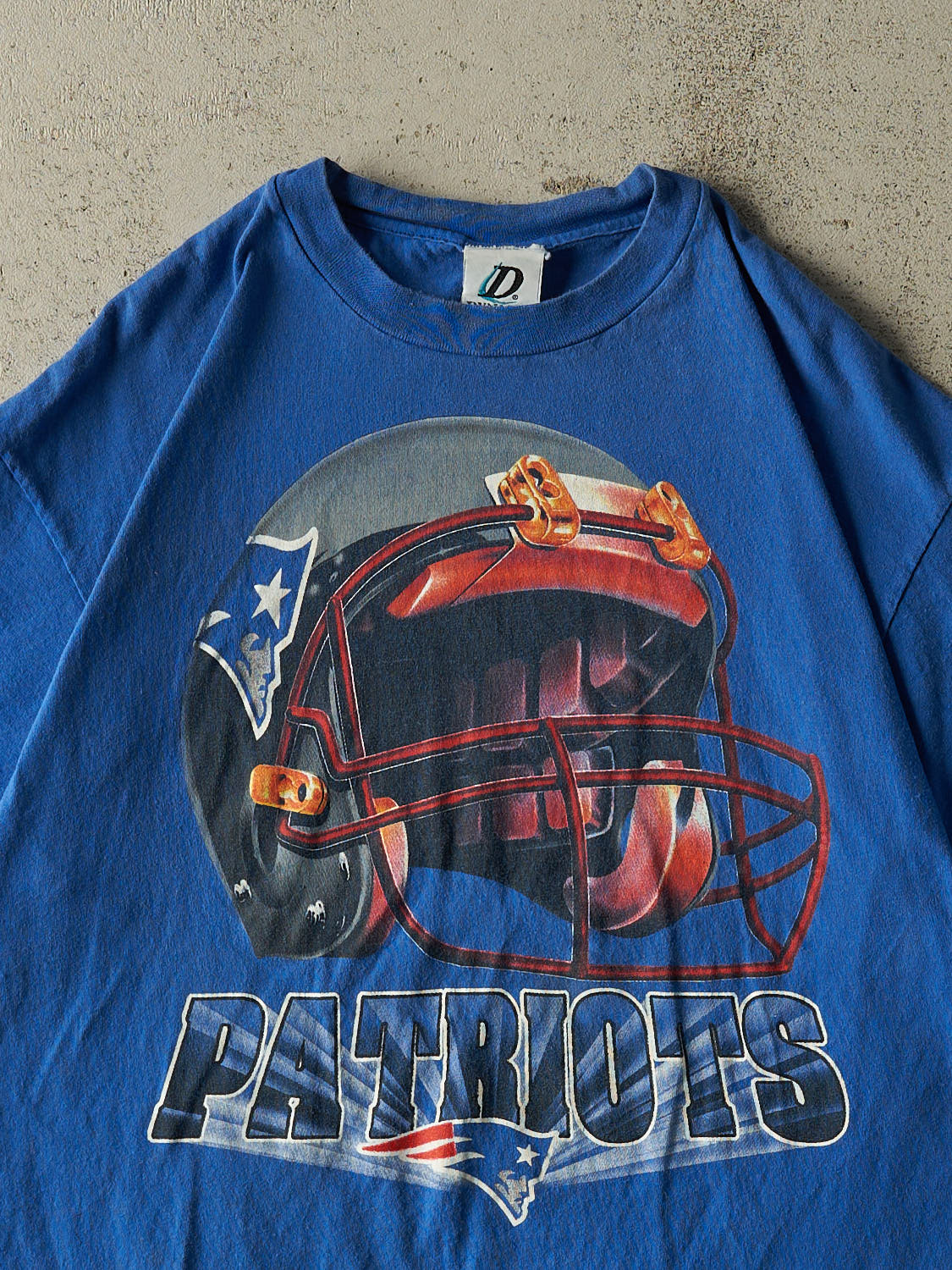 Vintage 90s Blue New England Patriots Tee (L/XL)