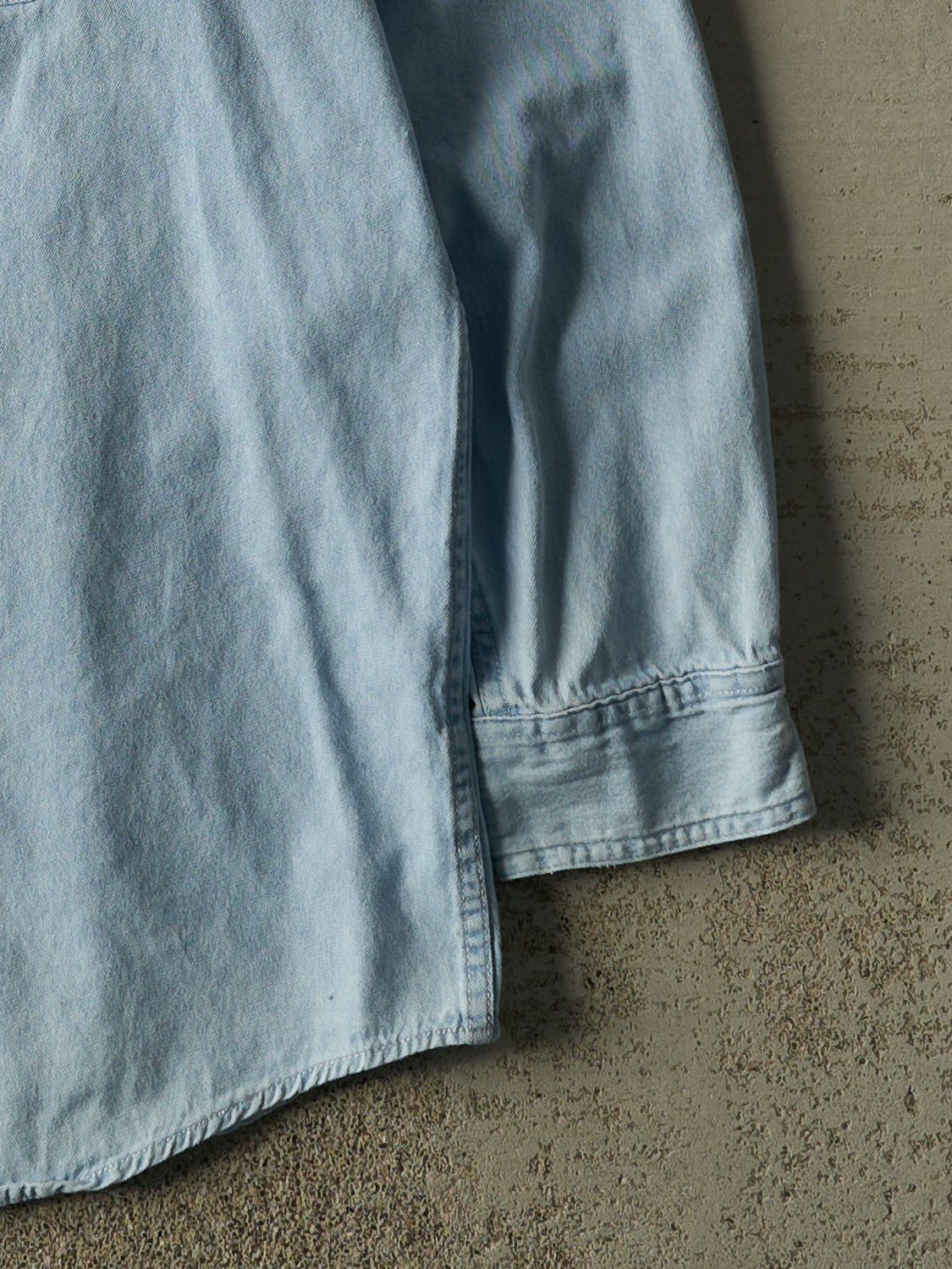 Vintage 90s Light Wash Jeff Gordon Nascar Denim Button Up Long Sleeve (XXL)