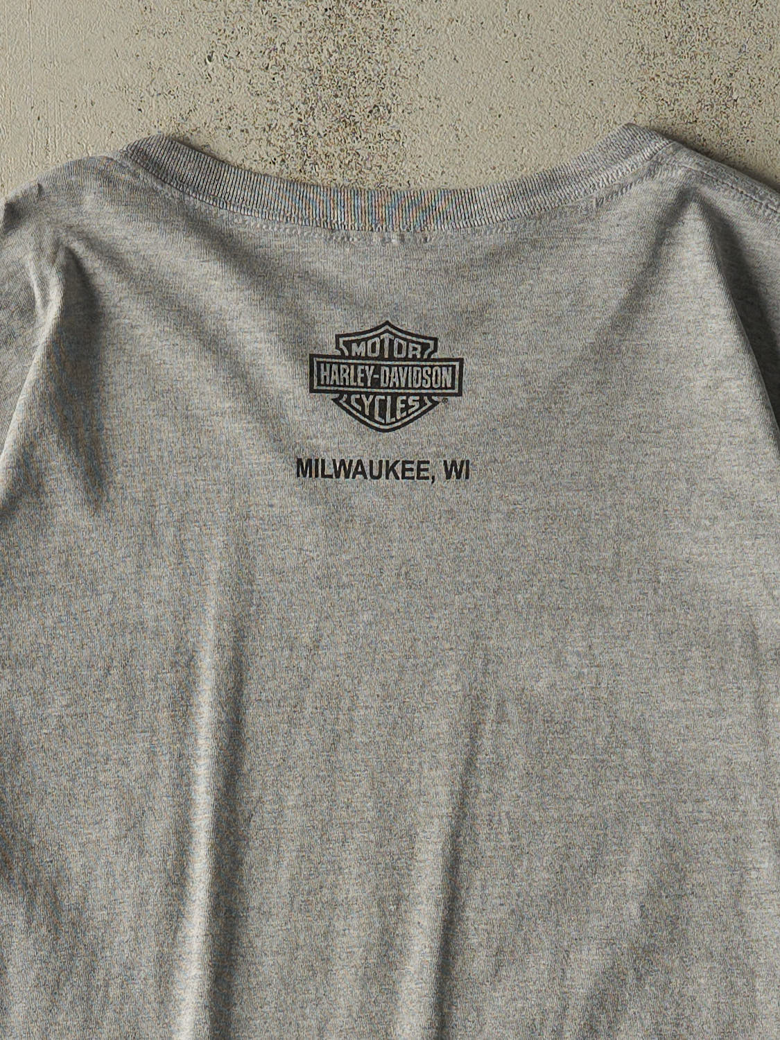 Vintage Y2K Grey Harley Davidson Museum Pocket Tee (XXL/XXXL)